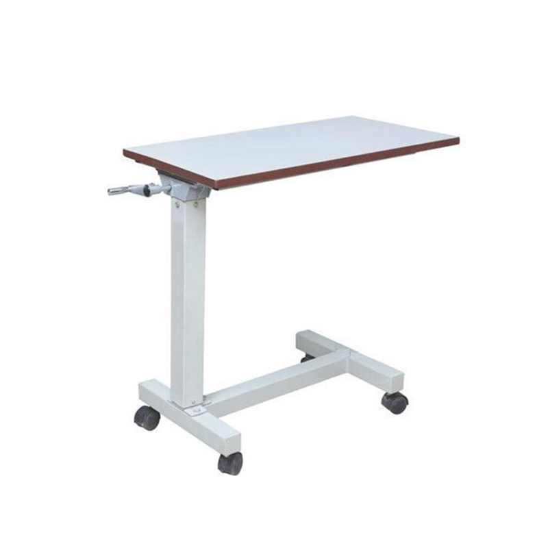 Overbed Table – Mechanical Gear Handle & Laminated Top
