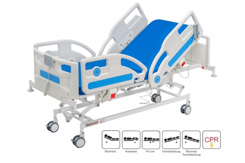 5 function Deluxe ICU Bed, Electric with Auto CPR